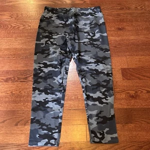 New NOBO Juniors Women's XL 15 17 Black Gray Camo Ankle Legging - Picture 1 of 9
