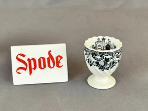 Rare Spode MAY BLACK Transfer 2 ¼” Egg Cup: MINT - Picture 1 of 10
