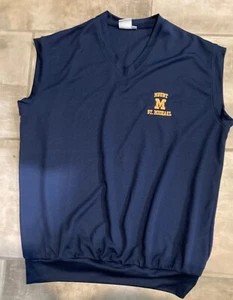 Sz Med Boys Navy Blue Mt. St Michael Uniform Vest - Picture 1 of 2