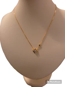 Necklace Fine Jewelry Sterling Silver & 18K Gold Plated - Picture 1 of 2