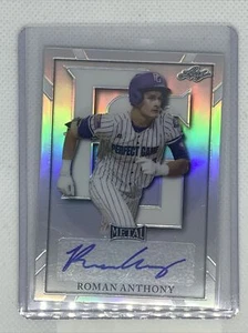 Leaf Metal Perfect Game Roman Anthony 2021 refractor plateado automático Red Sox - Imagen 1 de 2
