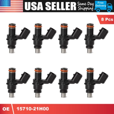 Juego de 8 inyectores de combustible para Suzuki GSXR1000 2007 2008 K7 15710-21H00 Foto 1 de 4