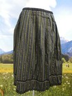Trachtenrock Baumwolle schwarz mit Glitzerstreifen schöne Trachten Rock Gr.48