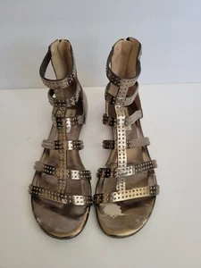Jimmy Choo Metallic Studded Mirror Nix Gladiator Pre-owned Sandal US 8.5/EU 39 - Picture 1 of 7