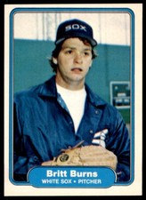 1982 Fleer Baseball Card Britt Burns Chicago White Sox #339