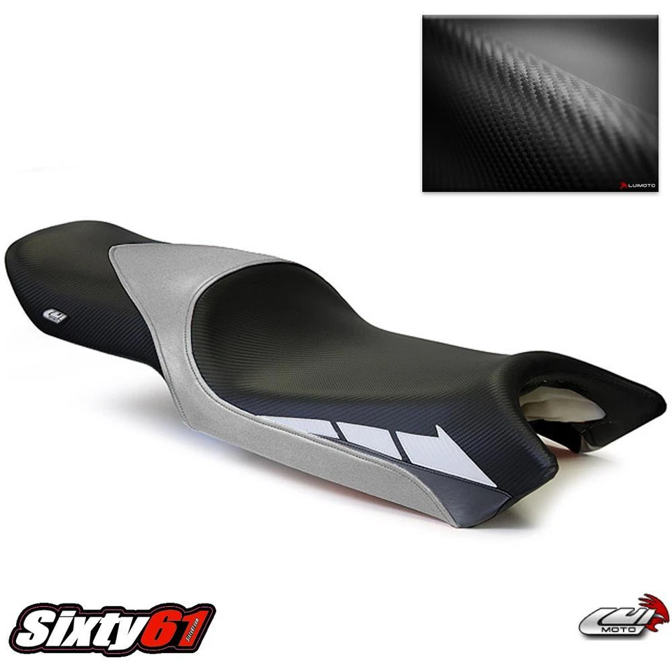 雅马哈 FZ6 座椅套 2004 - 2010 2011 Luimoto 前部黑色银色碳纤维 — 第 1/1 张图片