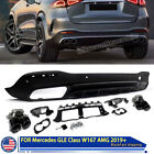 w/ Black Exhaust Tips For 2019+ Benz GLE W167 AMG Rear Diffuser Lip GLE53 Look Mercedes-Benz GLE