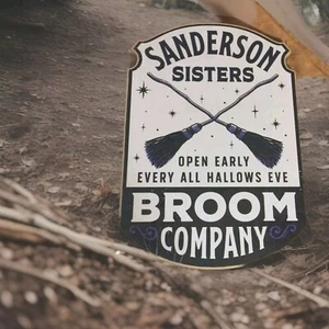 Hocus Pocus Sanderson Sisters Broom Company Plaque Wall Hanging Sign 11"X7.5" - Picture 1 of 5
