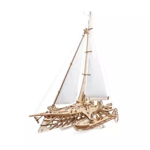 Mechanical UGEARS wooden 3D puzzle Model Trimaran Merihobus Construction Set - Picture 1 of 9