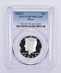 PR70 DCAM 2023-S Silver Kennedy Half Dollar PCGS Blue Lbl - Picture 1 of 5