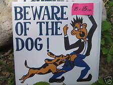 Fliese Hund Achtung Beware of the DOG ! Keramik 15x15 made Spain