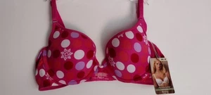 ambrielle bra 36A PINK MULTICOLOR PUSH UP PADDED UNDERWIRE PLUNGE BRA NEW... - Bild 1 von 11