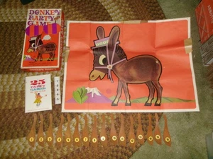 Vintage 1950er Esel Party Spiel Pin the Tail on the Donkey ~ Whitman Verlag - Bild 1 von 10