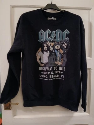 AC/DC ACDC Highway To Hell Poster Graphic Rock Band Sweatshirt Sweater medium - Image 1 of 4