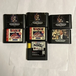 Lot Of 7 Sega Genesis Games Untested Sports Games. NHL 95 NHL 97 And More - Picture 1 of 11