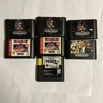 Lot Of 7 Sega Genesis Games Untested Sports Games. NHL 95 NHL 97 And More - Image 1 of 4