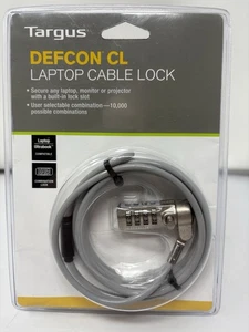 Targus Defcon CL Cable Lock For Laptop Model PA410U Gray NIP - FREE SHIPPING - Picture 1 of 6