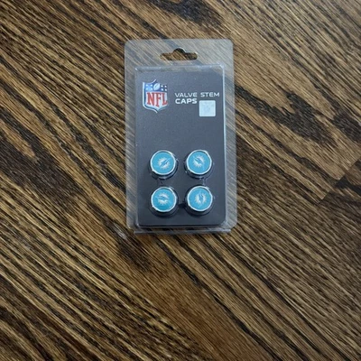 New NFL Miami Dolphins Car Truck SUV Plastic Chrome Finish Tire Valve Stem Caps - Image 1 of 2