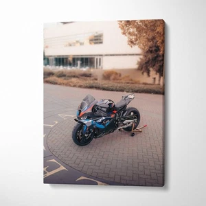 BMW Inspired M1000RR High Resolution Museum Quality Vertical Motorcycle Canvas P - Picture 1 of 14