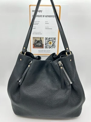 BURBERRY Maidstone MD Tote Purse LTHR Black WMN Handbag House Check Shoulder Bag - Image 1 of 4