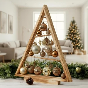 Leinuosen 20 Inch Wooden Christmas Ornament Display Centerpiece Multicolor  - Foto 1 di 8