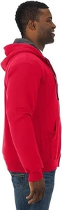 Fruit of the Loom Men's Sofspun Fleece Full Zip Hoodie - Picture 1 of 10