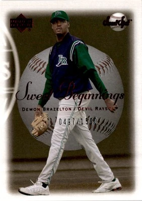 2001 Upper Deck Rookie #141 Dewon Brazelton /1500 Tampa Bay Devil Rays - Image 1 of 2