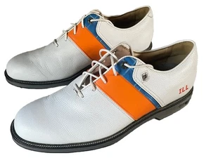 Footjoy Myjoys DryJoys Premiere Sz 10 Golf Shoes Versatrax Fighting Illini NCAA - Picture 1 of 12
