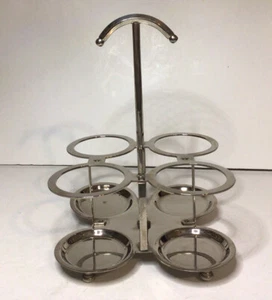 Farberware Glass Caddy Holder Metal 9 Inches Tall Vintage - Picture 1 of 12