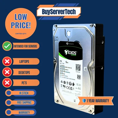 Seagate Exos 7E10 ST4000NM025B 4TB 7200RPM 256MB 3.5" SAS 12Gbps HDD | 1YR Warr