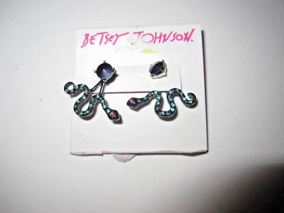 BETSEY JOHNSON MYSTIC BAROQUE SNAKE WITH BLING EARRINGS - Image 1 of 2