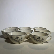 Vintage 'Princess' by Lenox 1950's Tea Set - 8 Floral Teacups with Platinum Trim