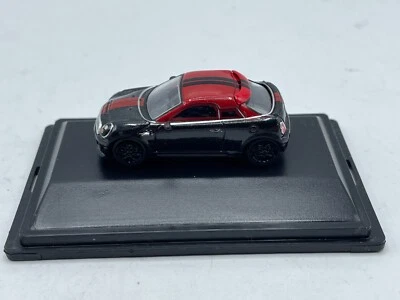 MINI Cooper S Coupe R58 Black with Chilli Red Roof Diecast car 1:76 OO Scale - Image 1 of 4