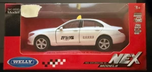 WELLY MODEL 1:35 TAXI ISRAELI 2016 MERCEDES BENZ E-CLASS - Picture 1 of 1