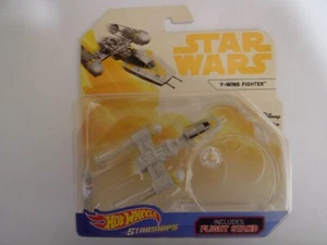 STAR WARS HOT WHEELS STARSHIPS Yellow Y-wing Fighter - Picture 1 of 2