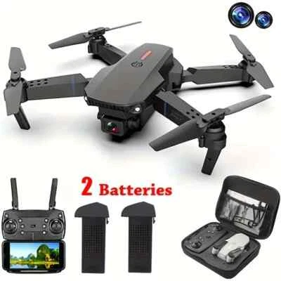 RC Drone With HD Dual Camera WiFi FPV Foldable Quadcopter +2 Battery - Image 1 of 4
