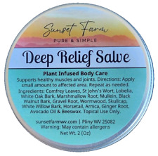 COMFREY SALVE HERBAL ORGANIC DEEP RELIEF Ointment Joint Muscle Pain 2 oz U.S.A.
