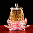 Tasse d'approvisionnement en eau autel bouddhiste cristal lotus tasse d'offrande grande tasse de compassion