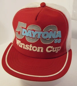 Winston Cup Daytona 500 Truckermütze Herren rot Vintage Snapback Racing Cap USA 1988 - Bild 1 von 11