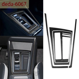 4×Carbon Fiber Central Control Gear Shift Set Trim For VW Golf 8 MK8 GTI 2021-23 - Picture 1 of 12