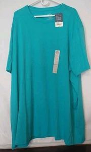 St John's Bay Men's Easy Care Moisture Wicking Blue Short Sleeve T-shirt 4XL - Picture 1 of 3