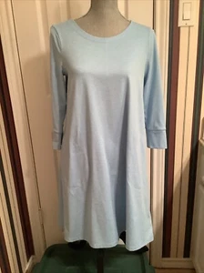 Lilly Pulitzer T-Shirt Kleid M blau Polyester Elasthan leicht Reise bequem - Bild 1 von 7
