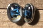 Ravenclaw Harry Potter Oval Hologram Post Earrings 1/2 Inch