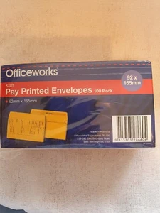 Wages, Pay Printed Envelopes by Kraft for Officeworks - Picture 1 of 4