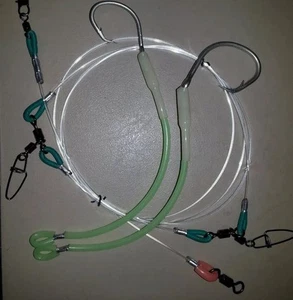 DEEP SEA REEFS ULTIMATE RIGS 250LB 2 LUMO SWAPEZY DROPPERS 2 X 12/0 TUNA HOOKS - Picture 1 of 12