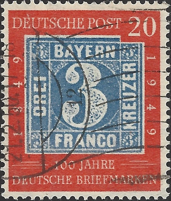 Germany Scott #667 Used VF 20 Pf 1949 Bavaria Stamp CV 34.00 - Image 1 of 1