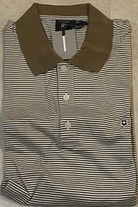 NEW! VICTORINOX Striped 100% Cotton S/S Polo Shirt - XLarge, sahara khaki - Picture 1 of 1