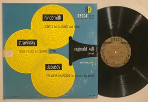 REGINALD KELL clarinet Hindemith Stravinsky Debussy Joel Rosen Decca MONO LP - Picture 1 of 2