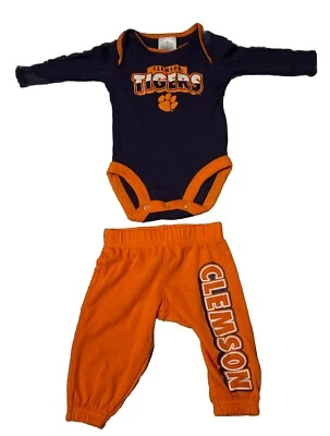 New! Clemson Tigers 0-3 Months Creeper Set - Image 1 of 3
