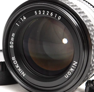 Mint Nikon Nikkor 50mm F/1.4 AIS Ai-s MF Prime Manual Lens caps From Japan #3782 - Picture 1 of 12